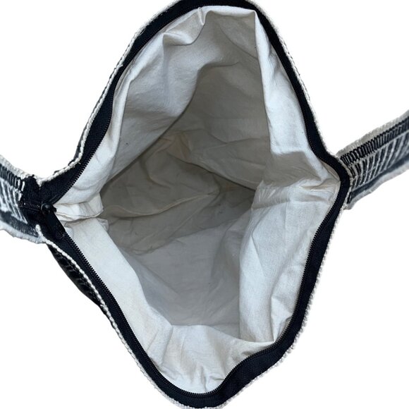 Handmade Cotton & Wool Blend Woven Crossbody Bag Colorful Design Boho Size L - Picture 7 of 8